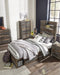 Drystan Full Panel Bed with 4 Storage Drawers with Mirrored Dresser, Chest and Nightstand Huntsville Furniture Outlet