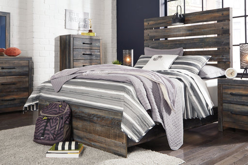 Drystan Full Panel Bed with Mirrored Dresser Huntsville Furniture Outlet