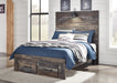 Drystan Full Panel Headboard with Mirrored Dresser Huntsville Furniture Outlet