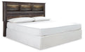 Drystan King/California King Bookcase Headboard with Mirrored Dresser and Chest Huntsville Furniture Outlet