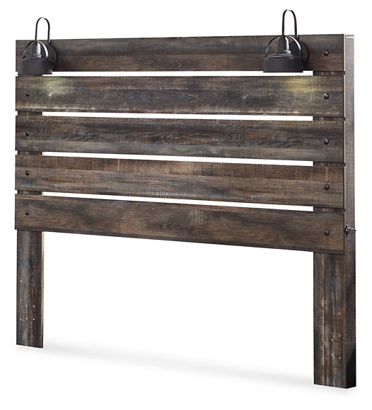 Drystan King Panel Headboard with Mirrored Dresser, Chest and 2 Nightstands Huntsville Furniture Outlet