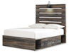 Drystan Twin Panel Bed with 2 Storage Drawers with Mirrored Dresser, Chest and 2 Nightstands Huntsville Furniture Outlet