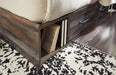 Drystan Twin Panel Bed with 4 Storage Drawers with Mirrored Dresser Huntsville Furniture Outlet