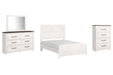 Gerridan Full Panel Bed with Mirrored Dresser and Chest Huntsville Furniture Outlet