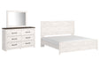 Gerridan King Panel Bed with Mirrored Dresser Huntsville Furniture Outlet
