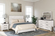 Gerridan Queen Panel Bed with Mirrored Dresser and 2 Nightstands Huntsville Furniture Outlet