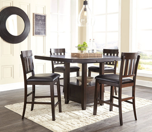 Haddigan Counter Height Dining Table and 4 Barstools Huntsville Furniture Outlet