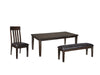 Haddigan Dining Table and 4 Chairs and Bench Huntsville Furniture Outlet