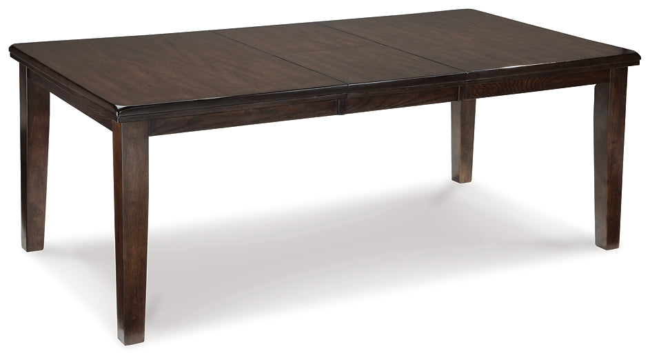 Haddigan Dining Table and 4 Chairs and Bench with Storage Huntsville Furniture Outlet