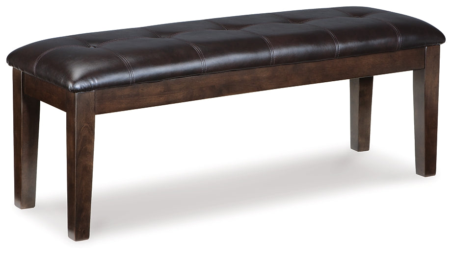 Haddigan Dining Table and 4 Chairs and Bench with Storage Huntsville Furniture Outlet