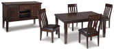 Haddigan Dining Table and 4 Chairs with Storage Huntsville Furniture Outlet