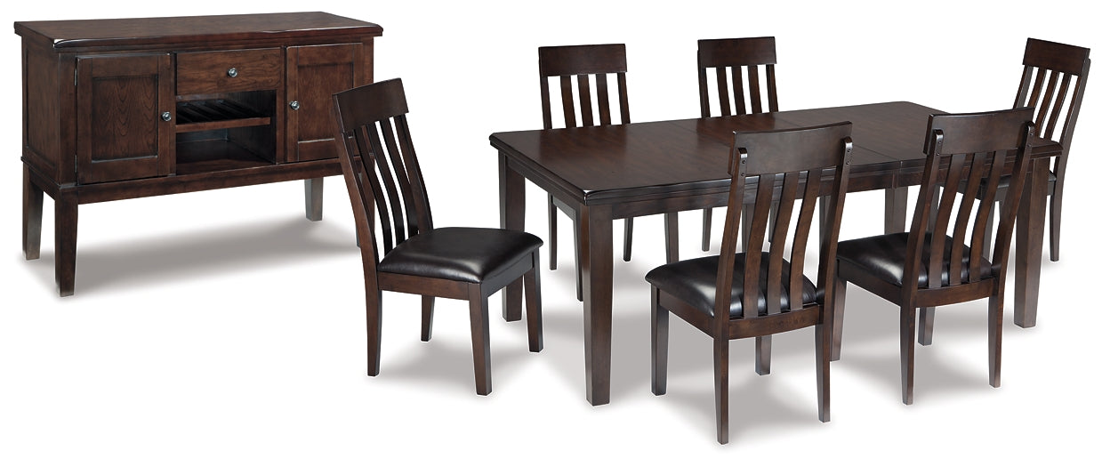 Haddigan Dining Table and 6 Chairs with Storage Huntsville Furniture Outlet
