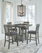 Hallanden Counter Height Dining Table and 4 Barstools with Storage Huntsville Furniture Outlet