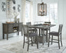 Hallanden Counter Height Dining Table and 4 Barstools with Storage Huntsville Furniture Outlet