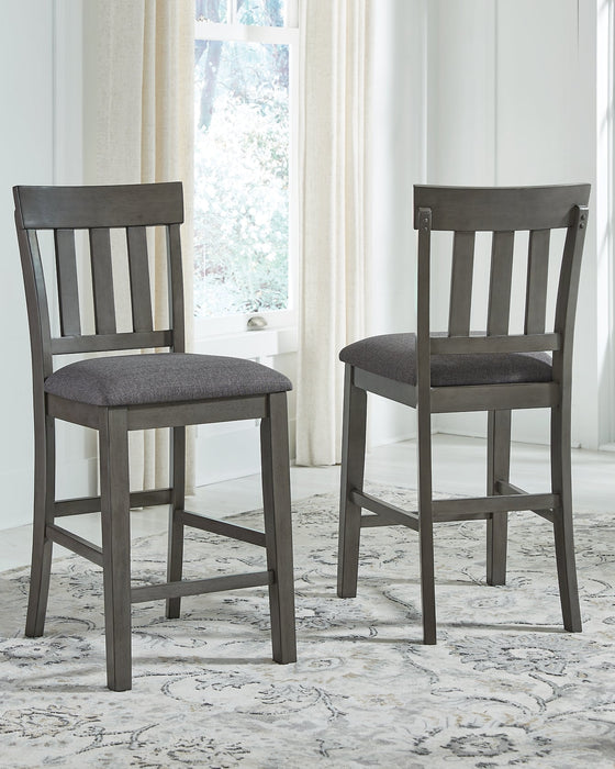 Hallanden Counter Height Dining Table and 6 Barstools Huntsville Furniture Outlet