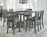 Hallanden Counter Height Dining Table and 6 Barstools Huntsville Furniture Outlet