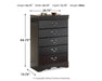 Huey Vineyard Twin Sleigh Bed with Mirrored Dresser, Chest and 2 Nightstands Huntsville Furniture Outlet