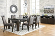 Hyndell Dining Table and 6 Chairs with Storage Huntsville Furniture Outlet