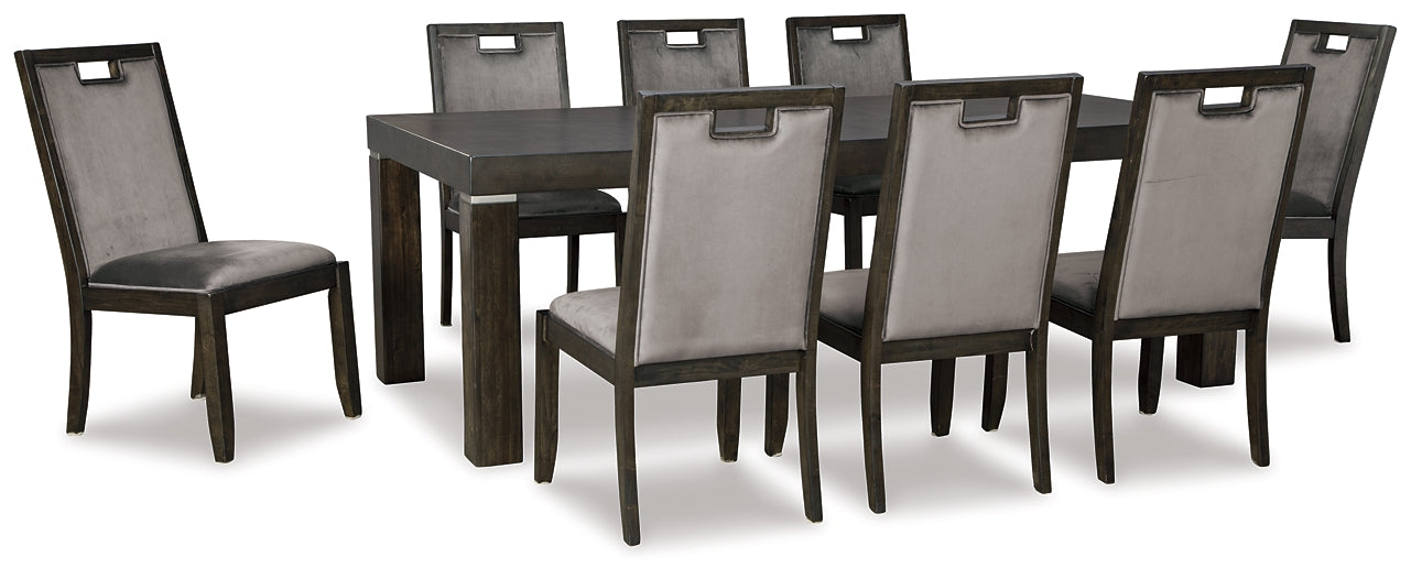 Hyndell Dining Table and 8 Chairs Huntsville Furniture Outlet