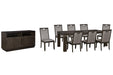 Hyndell Dining Table and 8 Chairs with Storage Huntsville Furniture Outlet