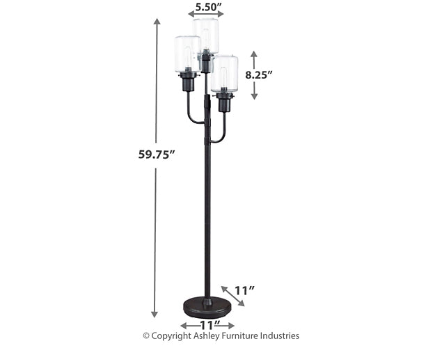 Jaak Metal Floor Lamp (1/CN) Huntsville Furniture Outlet