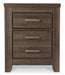 Juararo California King Panel Bed with Mirrored Dresser, Chest and Nightstand Huntsville Furniture Outlet