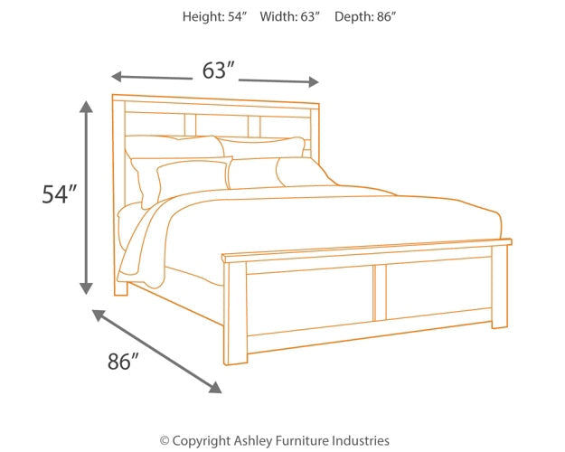 Juararo Queen Panel Bed with Mirrored Dresser Huntsville Furniture Outlet