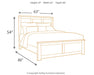 Juararo Queen Panel Bed with Mirrored Dresser Huntsville Furniture Outlet
