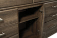 Juararo Queen Poster Bed with Mirrored Dresser and 2 Nightstands Huntsville Furniture Outlet