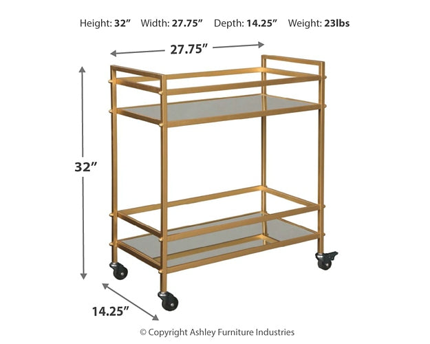 Kailman Bar Cart Huntsville Furniture Outlet