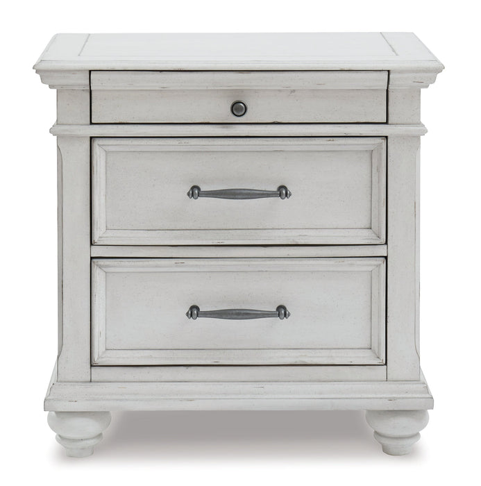 Kanwyn Queen Panel Bed with Mirrored Dresser, Chest and Nightstand Huntsville Furniture Outlet