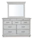 Kanwyn Queen Panel Bed with Storage with Mirrored Dresser, Chest and 2 Nightstands Huntsville Furniture Outlet