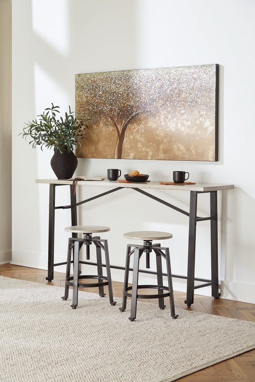 Karisslyn Counter Height Dining Table and 2 Barstools Huntsville Furniture Outlet
