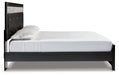 Kaydell King Upholstered Panel Platform Bed with Mirrored Dresser Huntsville Furniture Outlet