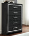 Kaydell Queen Panel Bed with Storage with Mirrored Dresser, Chest and 2 Nightstands Huntsville Furniture Outlet