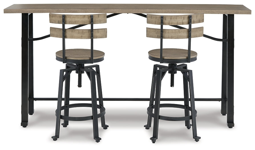 Lesterton Counter Height Dining Table and 2 Barstools Huntsville Furniture Outlet