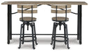 Lesterton Counter Height Dining Table and 2 Barstools Huntsville Furniture Outlet