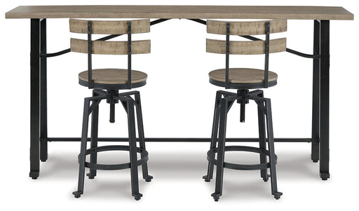 Lesterton Counter Height Dining Table and 2 Barstools Huntsville Furniture Outlet