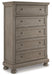 Lettner Queen Sleigh Bed with 2 Storage Drawers with Mirrored Dresser, Chest and Nightstand Huntsville Furniture Outlet