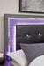 Lodanna Full Panel Bed with 2 Storage Drawers with Mirrored Dresser, Chest and 2 Nightstands Huntsville Furniture Outlet