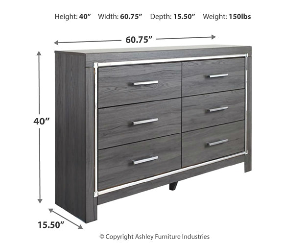 Lodanna Full Panel Bed with 2 Storage Drawers with Mirrored Dresser Huntsville Furniture Outlet