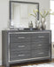 Lodanna Full Panel Bed with 2 Storage Drawers with Mirrored Dresser and Chest Huntsville Furniture Outlet