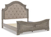Lodenbay California King Panel Bed with Mirrored Dresser and Chest Huntsville Furniture Outlet