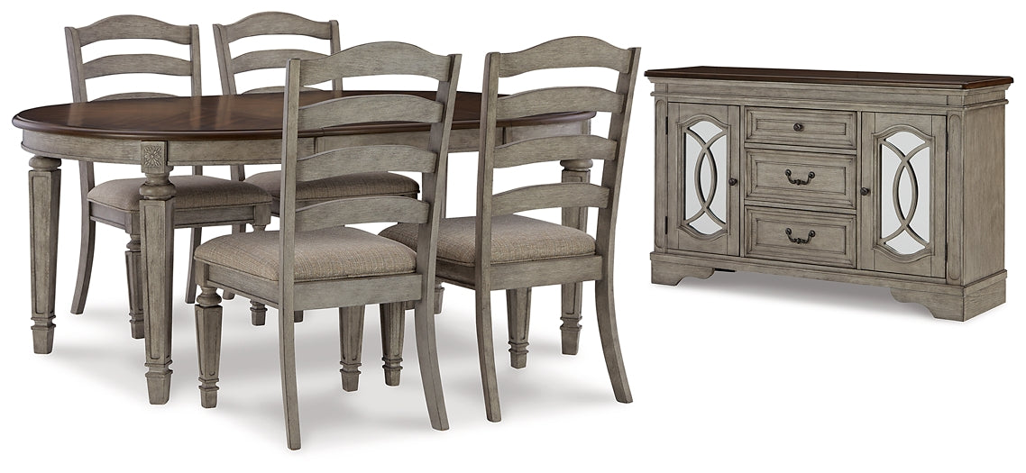 Lodenbay Dining Table and 4 Chairs with Storage Huntsville Furniture Outlet
