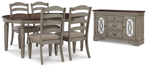 Lodenbay Dining Table and 4 Chairs with Storage Huntsville Furniture Outlet