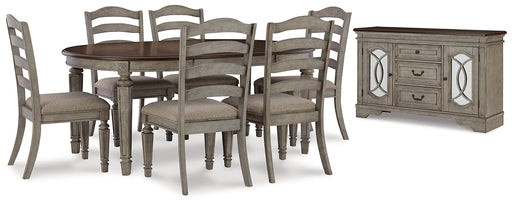 Lodenbay Dining Table and 6 Chairs with Storage Huntsville Furniture Outlet