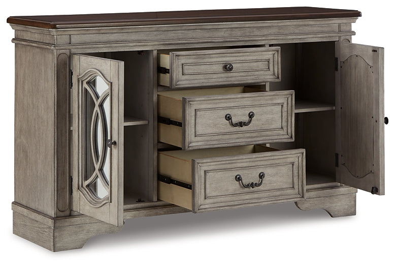 Lodenbay Dining Table and 6 Chairs with Storage Huntsville Furniture Outlet