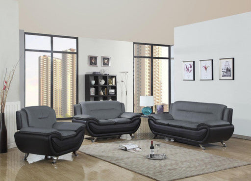 METRO LIVING ROOM GREY & BLACK LOVESEAT Huntsville Furniture Outlet