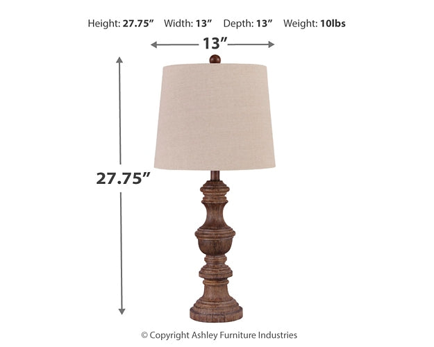 Magaly Poly Table Lamp (2/CN) Huntsville Furniture Outlet