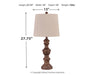 Magaly Poly Table Lamp (2/CN) Huntsville Furniture Outlet